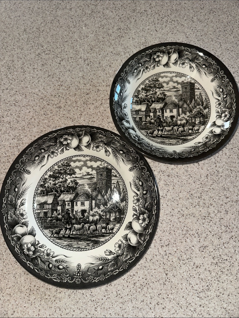 Royal Staffordshire The Herdsman - Salad, dessert Plate and cereal bowl